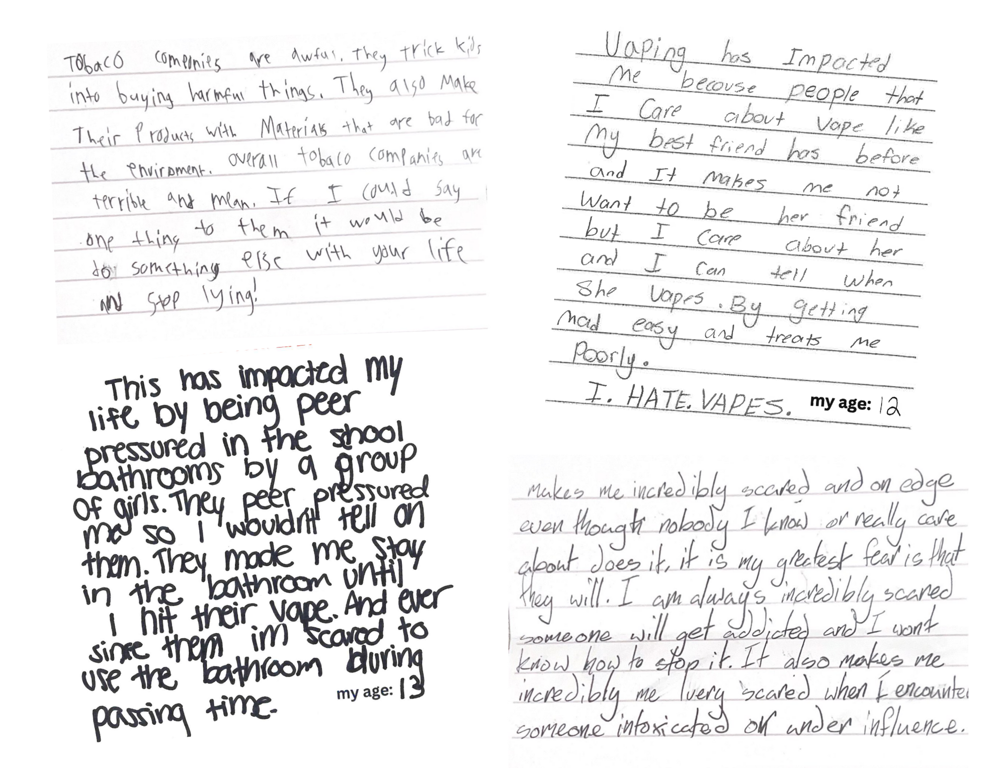 handwritten statements