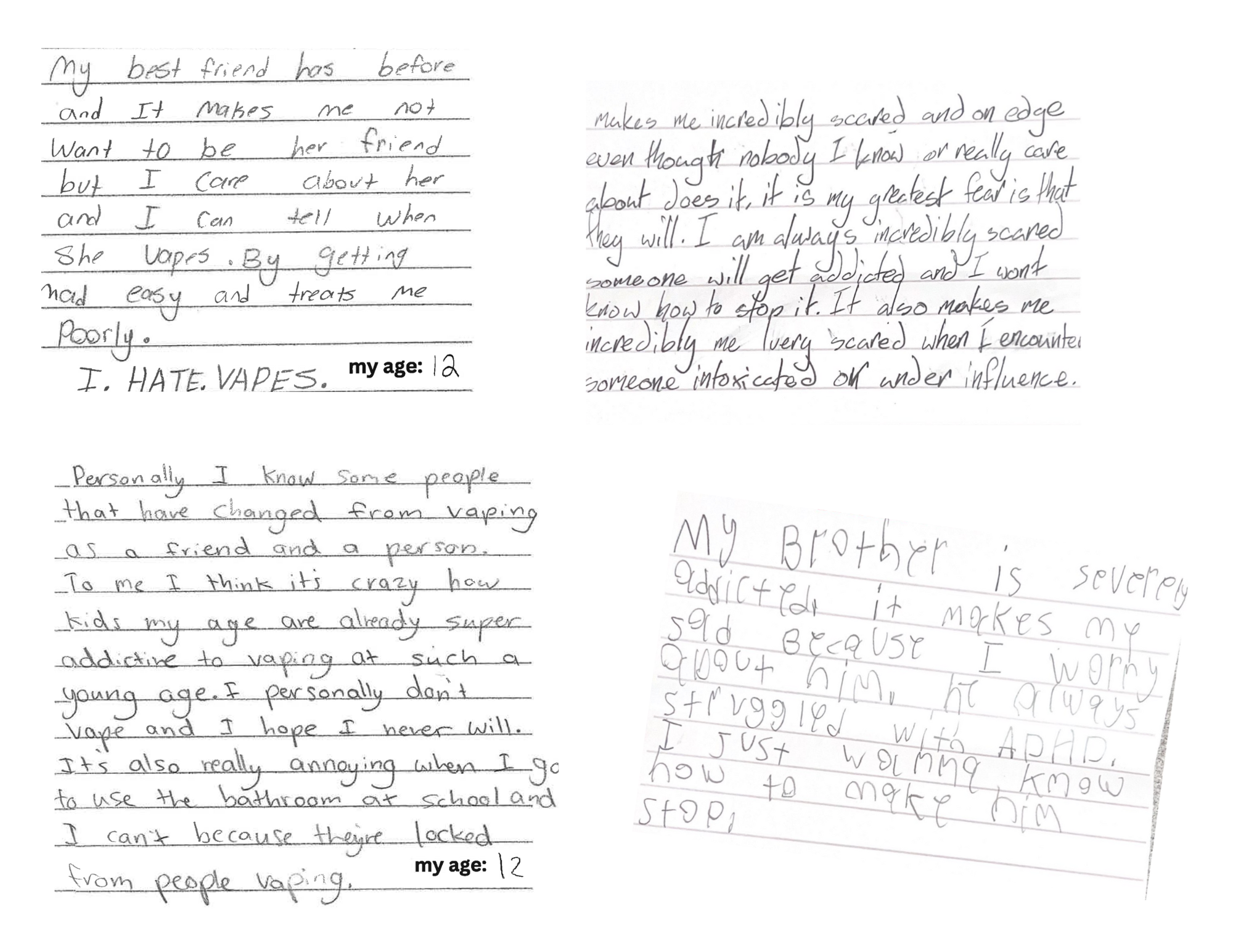 handwritten statements